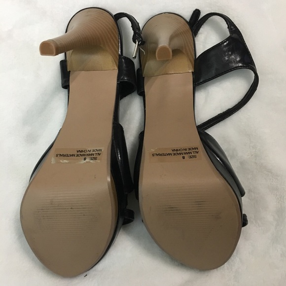 Qupid Black 5" Stiletto Slingback Heels Size 8 - Picture 4 of 4